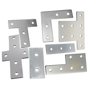 L-Shaped T-Shaped Carbon Steel Connecting Plate Nickel Plated Right Angle Industrial Grade For Home Improvement Hardware - Product Image 3