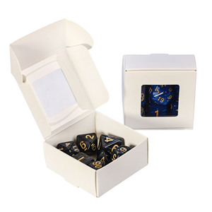 Juego <span class=keywords><strong>de</strong></span> Dados Poliédricos <span class=keywords><strong>de</strong></span> Acrílico Personalizados al por Mayor, Juego <span class=keywords><strong>de</strong></span> 7 Dados para D&D con Caja <span class=keywords><strong>de</strong></span> <span class=keywords><strong>Papel</strong></span> Blanca para Juegos <span class=keywords><strong>de</strong></span> Mesa - Product Image 1