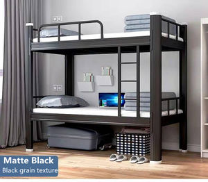 Cama de metal espacial para Hotel y hotel, cama doble de acero, muebles para adultos, litera para loft - Product Image 4