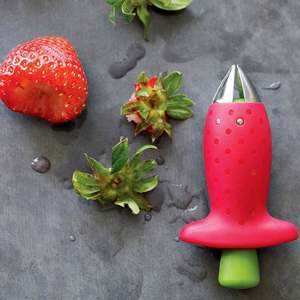 K681 Strawberry Huller <b>Fruit</b> Leaf Remover Kitchen Accessories Metal Tomato Stalks Plastic Stem Remover Gadget Kitchen <b>Tools</b> - Product Image 4