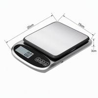 Báscula de Cocina Electrónica Profesional, Báscula Digital de Alimentos Ultra Delgada de Acero Inoxidable para Cocinar y Hornear con Precisión