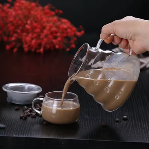 Handmade 360ml/600ml/800ml Borosilicate Glass Cloud Shaped Modern Eco-Friendly Coffee Pot <b>Tea</b> Coffee Coffee <b>Tea</b> <b>Sets</b> - Product Image 5