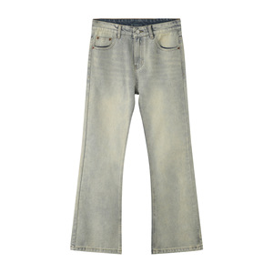 XMAMLON Novedad Oferta OEM Pantalones Vaqueros de Mezclilla Acampanados de Bota para Hombre de Alta Calidad Diseño de Moda Estilo Urbano Hip Hop Originales - Product Image 6