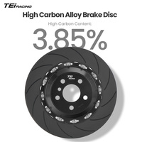 Kit de Frenos Delanteros de Competición TEI GTS4 de 4 Pistones con Disco de 330x28MM para MITSUBISHI Lancer EX EVO 2007-2019 con Ruedas de 18 Pulgadas