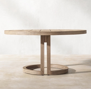 Meubles d'extérieur, style moderne, jardin, hôtel, nouvelle conception, table ronde en teck massif - Product Image 1