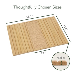 Plateau de canapé pliable en bois naturel grainé, avec base antidérapante renforcée et lattes en bambou robustes, s'adapte aux accoudoirs – Vente en gros - Product Image 2