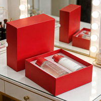 Boîte d'emballage rouge de luxe sur mesure pour cosmétiques, emballage de bijoux, boîtes en carton recyclé