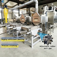 Machine à découper et blanchir les cacahuètes SUS304 1000-2000 kg/h avec contrôle PLC, décortiqueuse à air pour le traitement des noix