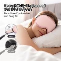 Masque de sommeil rafraîchissant lesté, masque oculaire 3D occultant pour dormir, sangle réglable, masque de sommeil compatible avec les cils pour la relaxation