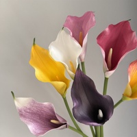 Vente en gros de grandes fleurs artificielles en EVA, Calla Lily, fleurs au toucher réel, bouquet de Calla Lily pour la décoration de la maison