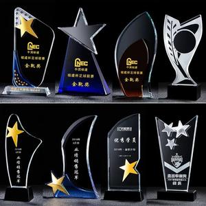 Trofi Kristal Bentuk Menara Liga Champions Custom YearsCrystal dengan Cetakan Timbul dan Kotak Hadiah - Product Image 4