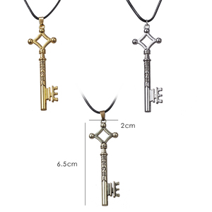Collana con Ciondolo a Chiave ZRM Vintage in Lega di Zinco Placcata <span class=keywords><strong>Oro</strong></span> Anticato, con Charm Animazione Cartone Animato Attack on Titan Allen - Product Image 5