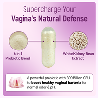 Aromlife Mélange Probiotique pour Femmes 300 Milliards de UFC Favorise l'Équilibre Vaginal Enzymes Digestives Approuvé pour les Adultes