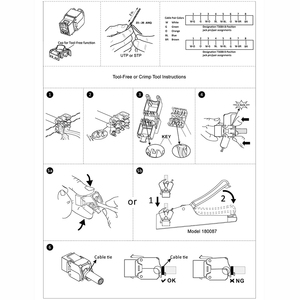 Modulo Toolless Cat6a Rj45 Jack Keystone schermato con otturatore integrato - Product Image 6