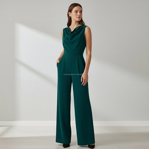 Combinaison personnalisée pour femme à col bénitier avec ceinture à nouer – Tenue de soirée élégante pour femme - Product Image 2