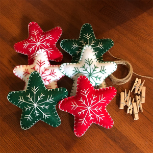 Adorno colgante de estrella de fieltro decoración de fiesta de venta popular de alta calidad - Product Image 4