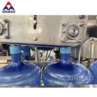 Machine de remplissage et d'embouteillage automatique complète pour eau pure minérale, 450 BPH, 20 L, pour usine