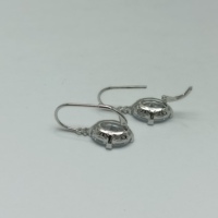 Boucles d'oreilles créoles ovales en zircon cubique pour femme, en argent sterling S925 plaqué rhodium, bijoux