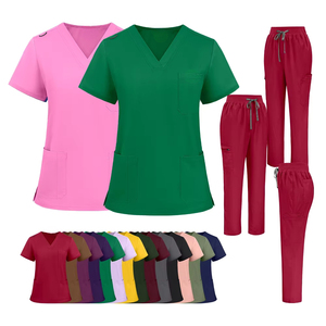 Ensemble d'uniformes médicaux pour femmes en polyester, rayonne et élasthanne, coupe ajustée pour infirmières, extensible - Product Image 3