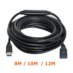 Cable de extensión USB3.0 de 12M y 10M para Smart TV PS4 Xbox One SSD, extensor de Cable USB a USB, Cable DE DATOS Mini USB3.0 2,0, Cable de extensión