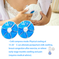 Compresse de gel réutilisable 3-en-1 pour mamans 19x19cm – Thérapie par le froid, non toxique, soulagement de la douleur, anti-stress, allaitement