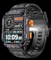 2026 GPS Sport Smartwatch 2,0 Zoll TFT Taschenlampe Kompass Gesundheitsüberwachung Outdoor Smartwatch für Herren HW010