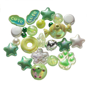 Acrylic Mixed Shape <b>Beads</b> Large Hole UV Coated For Bracelet Making DIY Jewelry Accessories Factory <b>Direct</b> Sale - Product Image 2