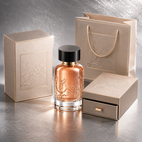 Flacon de parfum personnalisé avec logo, 100 ml, flacon de parfum à vaporiser, cylindrique, recyclable, flacon de parfum de luxe vide avec boîte