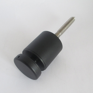 Black Stainless <strong>Steel</strong> Glass Holder Clamp for Exterior Balcony <strong>Railing</strong> - Product Image 4