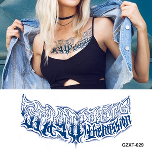 Autocollant de tatouage bleu semi-permanent pour la poitrine, imperméable, temporaire, réaliste, grands tatouages amovibles, <span class=keywords><strong>sexy</strong></span>, pour la poitrine et la taille - Product Image 3