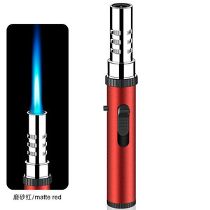 Métal Butane Coupe-Vent Droit Feu Cigare Barbecue Torche Briquets Jet <span class=keywords><strong>Flamme</strong></span> Briquet - Product Image 5