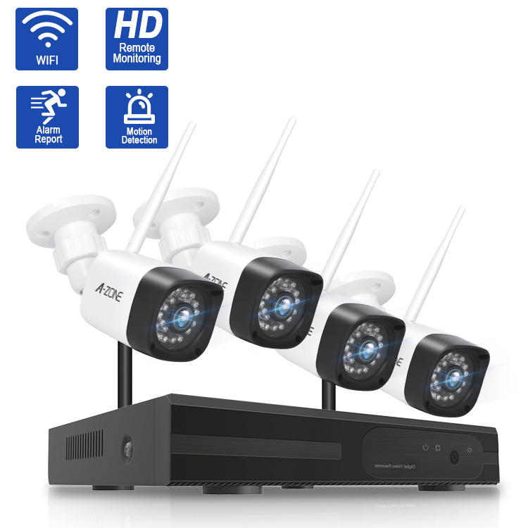 Открытый 2Mp Hd 1080P 4Ch камара-де-seguridad Nvr безопасности Пуля Cctv мини беспроводная камера с Wifi система камеры комплект