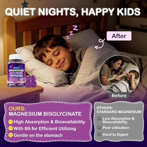 Gummies per Bambini Senza Melatonina con Magnesio Glicinato, Vitamina D3, L-Teanina e Omega <span class=keywords><strong>3</strong></span>, Etichetta Privata OEM, 60 Orsetti Gommosi - Product Image 5