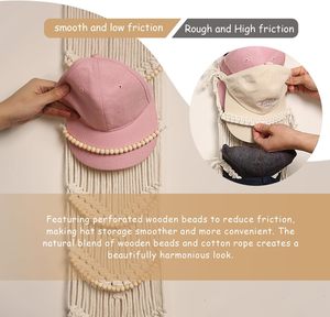 <span class=keywords><strong>Porte</strong></span>-casquettes en macramé bohème fait main, organisateur de chapeaux mural, <span class=keywords><strong>porte</strong></span>-chapeaux sur <span class=keywords><strong>porte</strong></span>, <span class=keywords><strong>porte</strong></span>-casquettes pour la décoration et l'exposition - Product Image 5