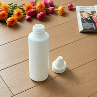 Bouteille en plastique PE à embout fin, bouteille à visser avec bouchon à bec torsadé pour huile capillaire