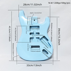 Cuerpo <span class=keywords><strong>de</strong></span> Guitarra Eléctrica HSH ST Directo <span class=keywords><strong>de</strong></span> Fábrica, Pintura Azul Cielo, Sin Acabado, Cuerpo <span class=keywords><strong>de</strong></span> Guitarra en Blanco, Accesorios para Guitarra Eléctrica - Product Image 2