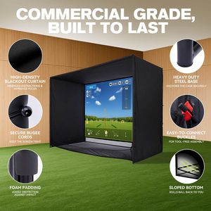 Enceinte de Simulateur de <span class=keywords><strong>Golf</strong></span> GP Personnalisable pour Intérieur/Extérieur avec Filets sur Mesure, Écran de Frappe et Cadre pour l'Entraînement - Product Image 5