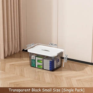 <span class=keywords><strong>Caja</strong></span> de Almacenamiento Cuadrada Extra Grande de Plástico con Tapas, Diseño Plegable, Capacidad de 10-20L, para Organización del Hogar - Product Image 6