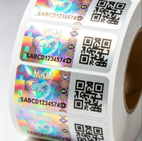 Autocollants holographiques anti-contrefaçon, résistants à l'eau, à gratter, avec code QR laser inviolable pour webcams et microphones
