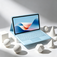 Étui clavier détachable bleu avec pavé tactile pour iPad 10.9 2022, housse en cuir PU avec support pour stylet