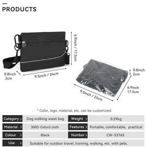 Borsa per Passeggiare con il Cane, Tracolla Regolabile, Marsupio per Addestramento Animali, Chiusura Magnetica, Tasca Integrata - Product Image 5