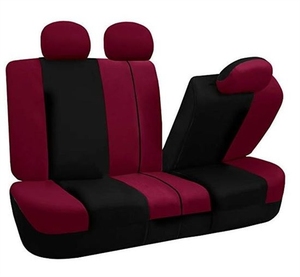 Ensemble <span class=keywords><strong>de</strong></span> housses <span class=keywords><strong>de</strong></span> siège en tissu noir bordeaux - Product Image 6