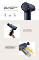 Pistolet de massage portable Xiaomi 2, moteur sans balais rechargeable, 4 têtes de massage, batterie 2450 mAh, charge Type-C, autonomie 4-6h