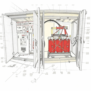 Üç Fazlı Avrupa ISO Standartlarında Metal Trafo Merkezi Elektrik Konteyner Trafo Merkezi 20kV 200KVA 300KVA 400KVA 500KVA 800KVA IP54 BOYUAN - Product Image 3