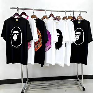 Camiseta Estampada para Hombre Bathing Ape, 100% Algodón, Estilo Casual y Urbano - Product Image 1