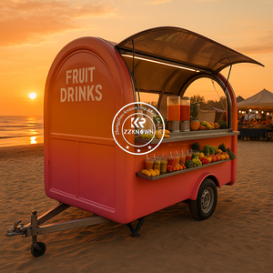 Remorque de snack Offre Spéciale <span class=keywords><strong>four</strong></span> à pizza remorque de nourriture mobile cuisine entièrement équipée burger chariot de jus remorque à pizza - Product Image 1