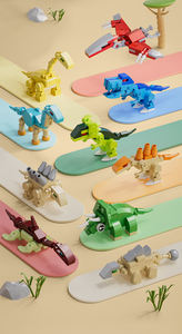 Ensemble de blocs de construction de dinosaures 10-en-1, briques de dinosaures à assembler soi-même, jouets de construction éducatifs pour enfants - Product Image 3