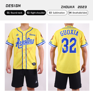 Maglia da Baseball Personalizzata <span class=keywords><strong>a</strong></span> <span class=keywords><strong>Righe</strong></span> Rossa e Oro, Divisa da Softball Sublimata, Uniforme da Baseball Vuota - Product Image 3