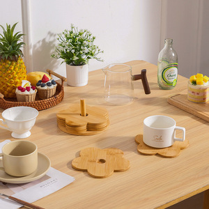 Solid wood heat-insulating <b>mat</b>, household anti-scalding placemat, round casserole <b>mat</b>, cup <b>mat</b>, bowl <b>mat</b>, <b>plate</b> <b>mat</b>, vegetable - Product Image 2