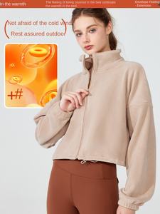 <span class=keywords><strong>Veste</strong></span> de sport européenne américaine d'hiver en spandex/polyester col montant ample grande taille extensible dans les quatre sens respirant léger - Product Image 2